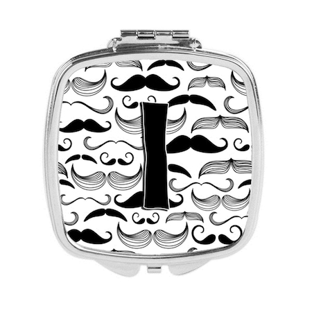 Carolines Treasures Letter I Moustache Initial Compact Mirror CJ2009-ISCM